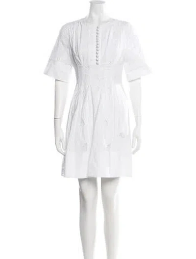 Pre-owned Grey By Jason Wu Lace Pattern Mini Dress In White
