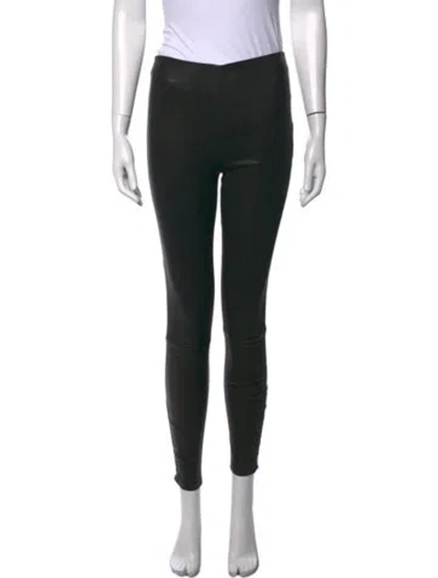Pre-owned Grey By Jason Wu Lamb Leather Skinny Leg Pants In Black