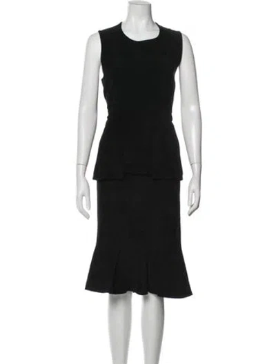 Pre-owned Grey By Jason Wu Nylon Pleated Accents Skirt Set In Black