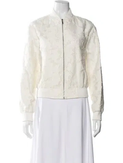 Pre-owned Grey By Jason Wu Patterned Bomber Jacket In Neutral