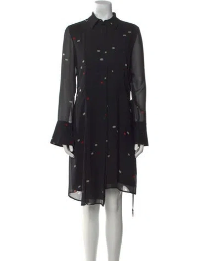Pre-owned Grey By Jason Wu Polka Dot Print Mini Dress In Black