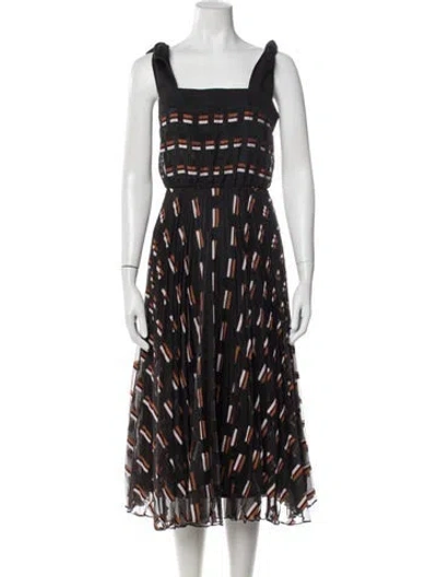 Pre-owned Grey By Jason Wu Printed Midi Length Dress In Black