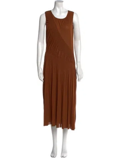 Pre-owned Grey By Jason Wu Scoop Neck Long Dress In Brown