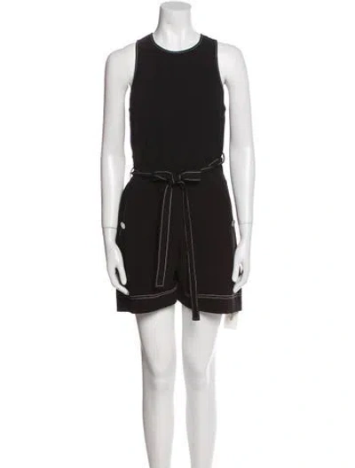 Pre-owned Grey By Jason Wu Scoop Neck Romper In Black