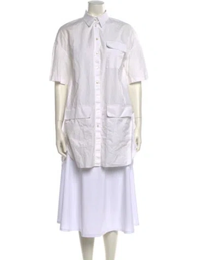Pre-owned Grey By Jason Wu Short Sleeve Tunic In White