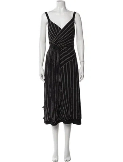Pre-owned Grey By Jason Wu Silk Midi Length Dress In Black/blue