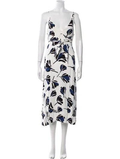 Pre-owned Grey By Jason Wu Silk Midi Length Dress In White