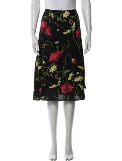 Pre-owned Grey By Jason Wu Silk Midi Length Skirt In Black
