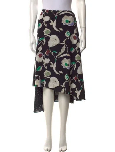 Pre-owned Grey By Jason Wu Silk Midi Length Skirt In Black