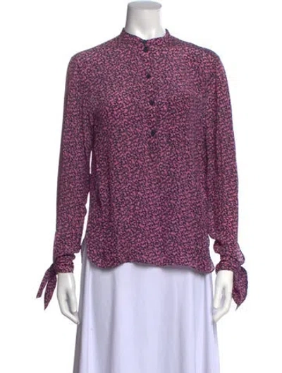 Pre-owned Grey By Jason Wu Silk Printed Top In Pink