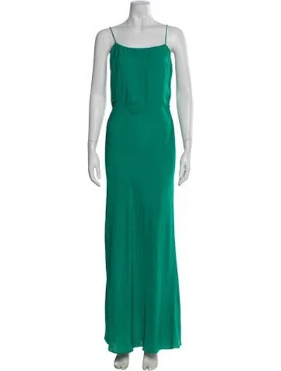 Pre-owned Grey By Jason Wu Square Neckline Long Dress In Green