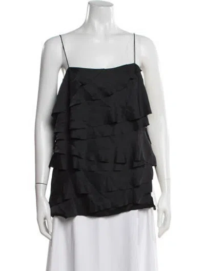 Pre-owned Grey By Jason Wu Square Neckline Sleeveless Top In Black