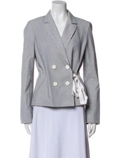Pre-owned Grey By Jason Wu Striped Blazer In Blue