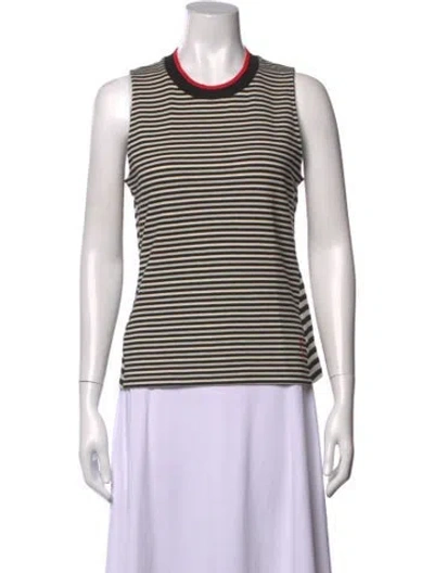Pre-owned Grey By Jason Wu Striped Crew Neck Top In Multicolor