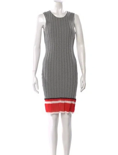 Pre-owned Grey By Jason Wu Striped Knee-length Dress In Black