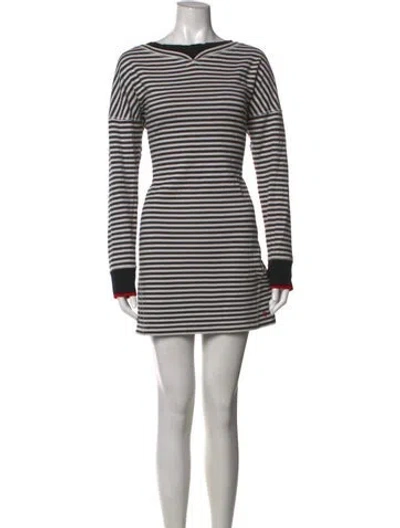 Pre-owned Grey By Jason Wu Striped Mini Dress In Black/neutrals