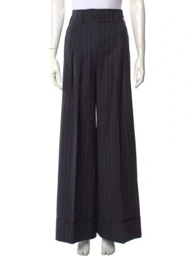 Pre-owned Grey By Jason Wu Striped Wide Leg Pants In Blue