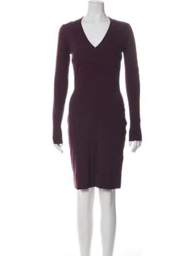 Pre-owned Grey By Jason Wu V-neck Knee-length Dress In Purple