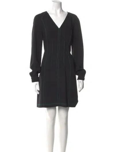 Pre-owned Grey By Jason Wu V-neck Mini Dress In Black