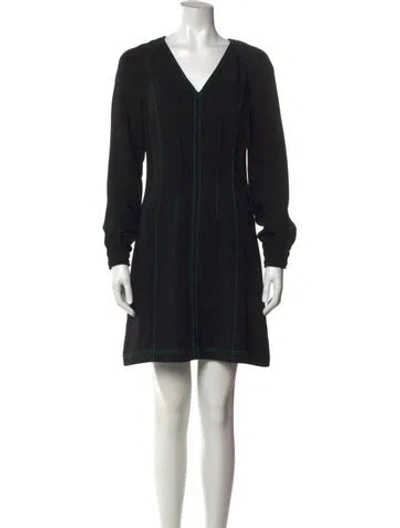 Pre-owned Grey By Jason Wu V-neck Mini Dress In Black