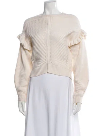 Pre-owned Grey By Jason Wu Wool Mock Neck Sweater In White