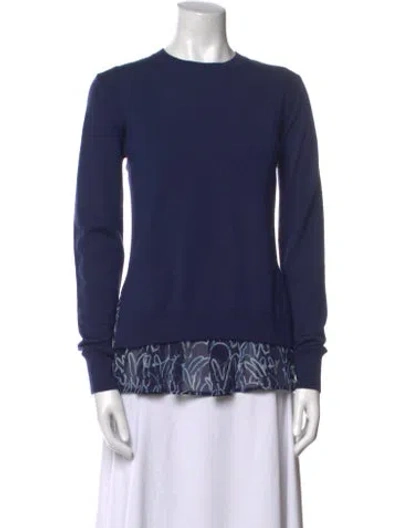 Pre-owned Grey By Jason Wu Wool Printed Sweater In Blue