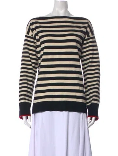 Pre-owned Grey By Jason Wu Wool Striped Sweater In Black