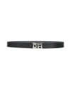 Grey Daniele Alessandrini Man Belt Black Size 38 Leather