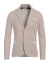 Grey Daniele Alessandrini Man Blazer Beige Size 36 Cotton, Acrylic
