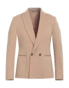 GREY DANIELE ALESSANDRINI GREY DANIELE ALESSANDRINI MAN BLAZER BEIGE SIZE 38 COTTON, POLYAMIDE, ELASTANE