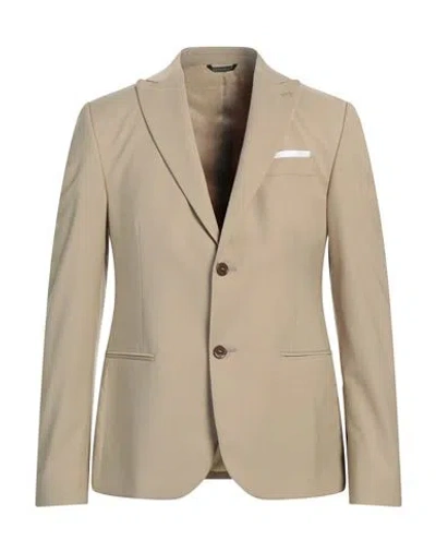 Grey Daniele Alessandrini Man Blazer Beige Size 38 Polyester, Viscose, Elastane