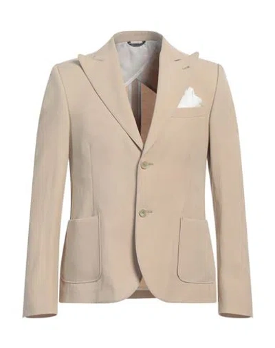 Grey Daniele Alessandrini Man Blazer Beige Size 38 Viscose, Linen In Neutral