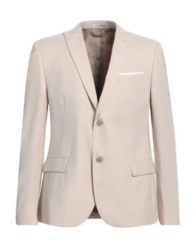 Grey Daniele Alessandrini Man Blazer Beige Size 42 Polyester, Viscose, Elastane