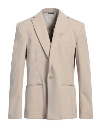 Grey Daniele Alessandrini Man Blazer Beige Size 44 Cotton, Polyamide, Elastane In Neutral