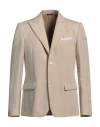 Grey Daniele Alessandrini Man Blazer Beige Size 40 Linen, Viscose In Beige
