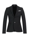 Grey Daniele Alessandrini Man Blazer Black Size 38 Polyester, Viscose, Elastane