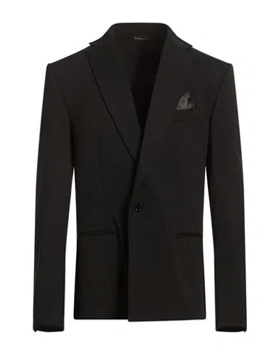 Grey Daniele Alessandrini Man Blazer Black Size 36 Cotton, Polyamide, Elastane
