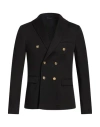 Grey Daniele Alessandrini Man Blazer Black Size 36 Polyester, Elastane