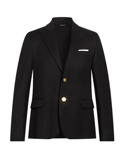 Grey Daniele Alessandrini Man Blazer Black Size 36 Polyester, Viscose, Elastane