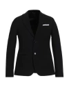 Grey Daniele Alessandrini Man Blazer Black Size 36 Polyester, Viscose, Elastane