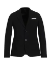 Grey Daniele Alessandrini Man Blazer Black Size 44 Polyester, Viscose, Elastane In Black