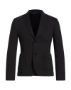 Grey Daniele Alessandrini Man Blazer Black Size 38 Cotton, Polyamide, Elastane