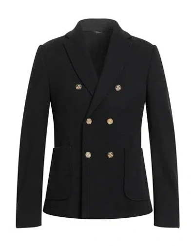 Grey Daniele Alessandrini Man Blazer Black Size 38 Polyester, Acrylic, Viscose