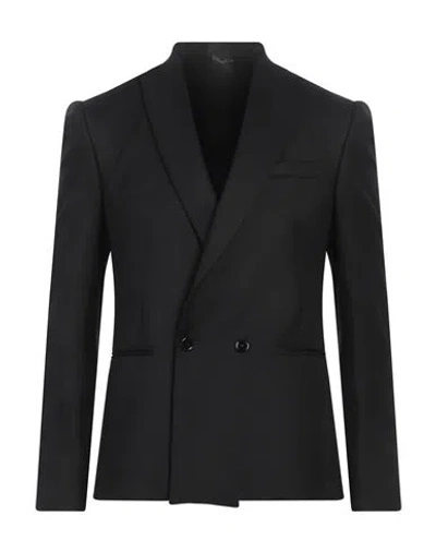Grey Daniele Alessandrini Man Blazer Black Size 38 Polyester, Viscose, Elastane