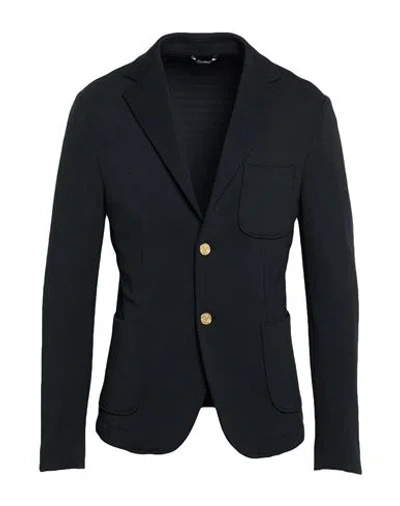 Grey Daniele Alessandrini Man Blazer Black Size 38 Polyester, Viscose, Elastane