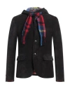 Grey Daniele Alessandrini Man Blazer Black Size 42 Polyester, Polyamide, Elastane In Black