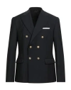 Grey Daniele Alessandrini Man Blazer Black Size 42 Wool, Polyester, Elastane In Black