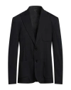 Grey Daniele Alessandrini Man Blazer Black Size 42 Polyester, Viscose, Elastane