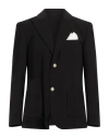 Grey Daniele Alessandrini Man Blazer Black Size 44 Viscose, Polyester In Black