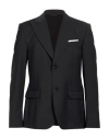 Grey Daniele Alessandrini Man Blazer Black Size 44 Wool, Polyester, Elastane In Black